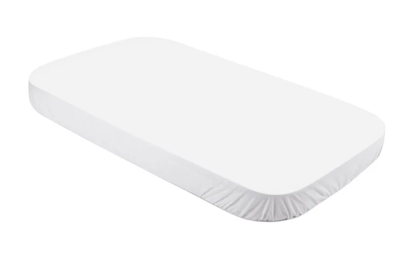 Spannbettlaken groß für Babybett 7in1, Jersey Baumwolle, 124x73 cm, Jersey-Elasthan, Gummizug: rundum, Spannbetttuch van Waldin in Wit – productfoto
