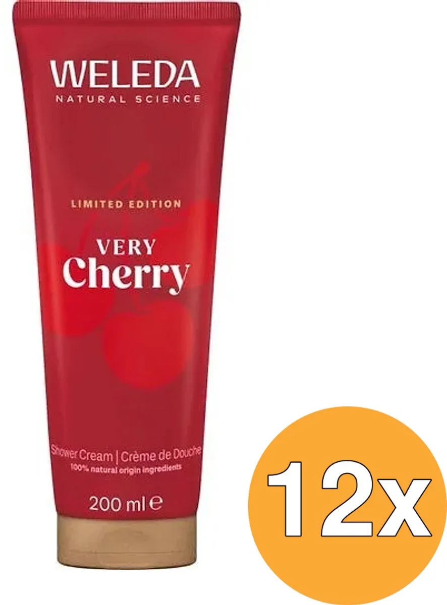 12x Weleda Shower Cream Limited Edition Very Cherry (200 ml) van Weleda – productfoto