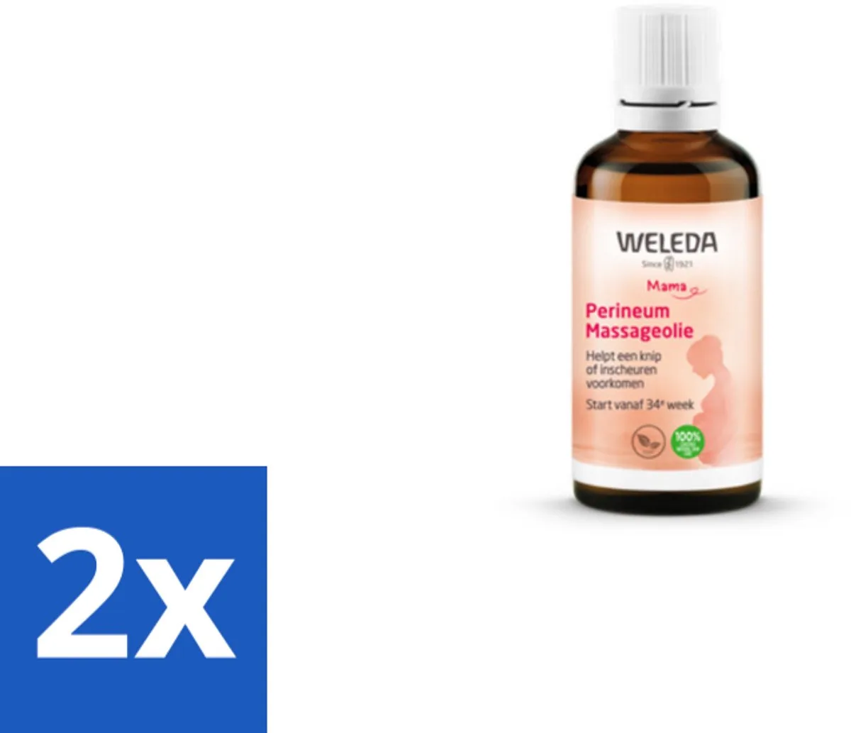 2 x WELEDA - Perineum massageolie - Mama & Baby - 50 ml - Bevallingsolie - Perineum Massage - Zwangerschapsmassage - Natuurlijke Bevalling - Amandelolie från Weleda – produktbild