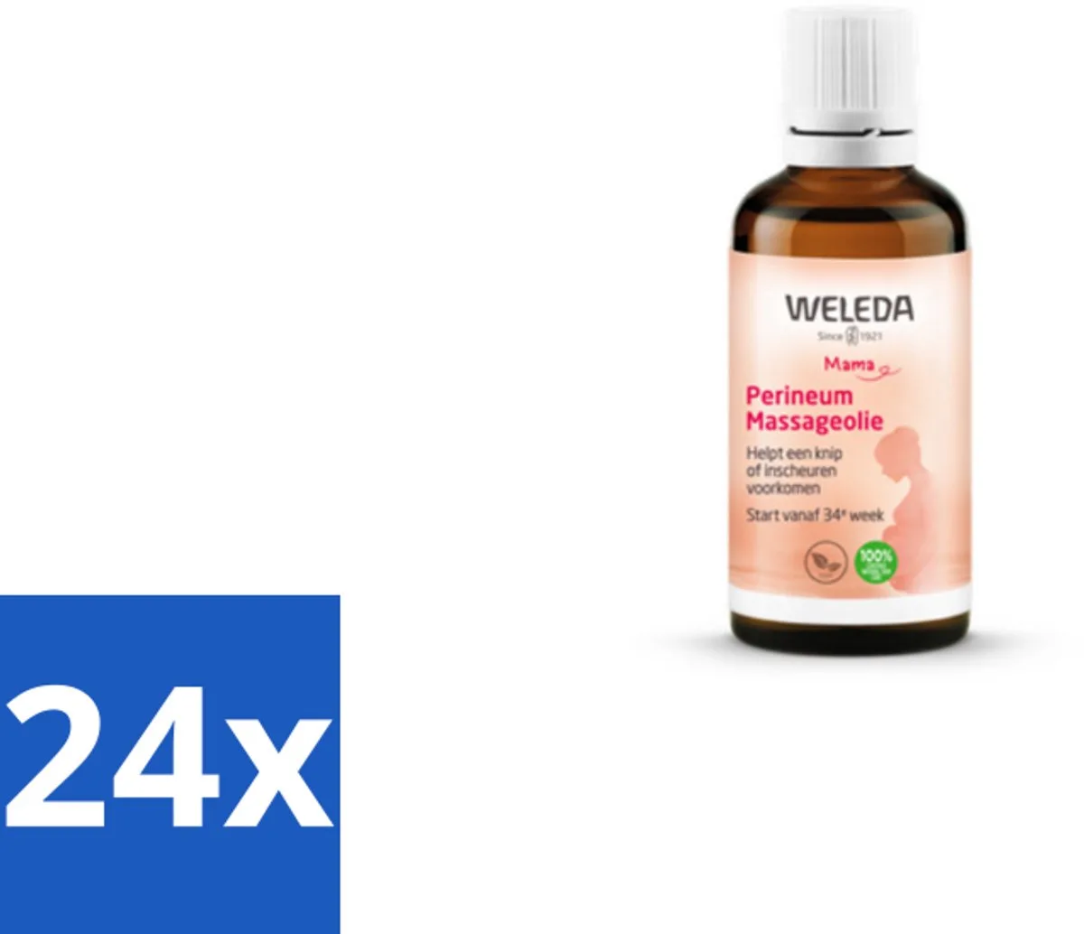 24 x WELEDA - Perineum massageolie - Mama & Baby - 50 ml - Bevallingsolie - Perineum Massage - Zwangerschapsmassage - Natuurlijke Bevalling - Amandelolie från Weleda – produktbild
