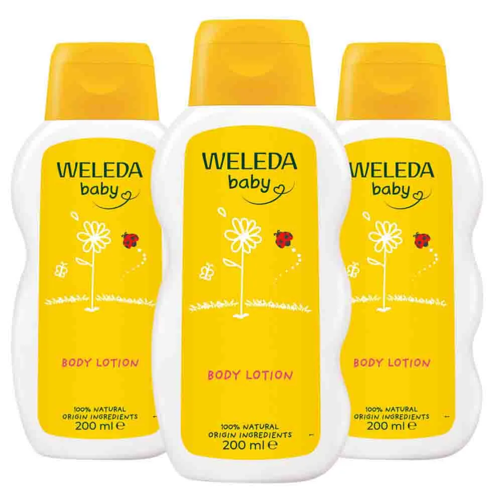 3x WELEDA Baby Calendula Bodylotion 200 ml von Weleda – Produktfoto