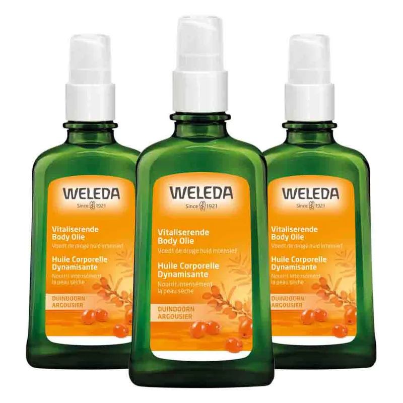 3x WELEDA Duindoorn Vitaliserende Body Olie 100 ml van Weleda – productfoto