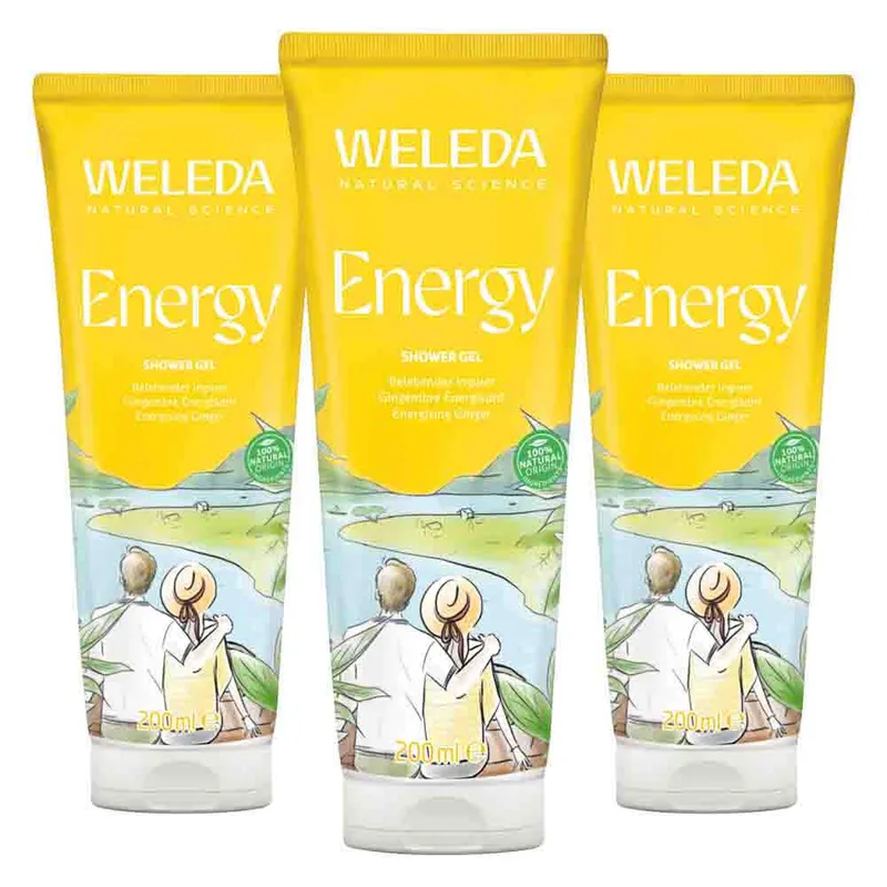 3x WELEDA Gember Douchegel Energy 200 ml de Weleda – photo produit