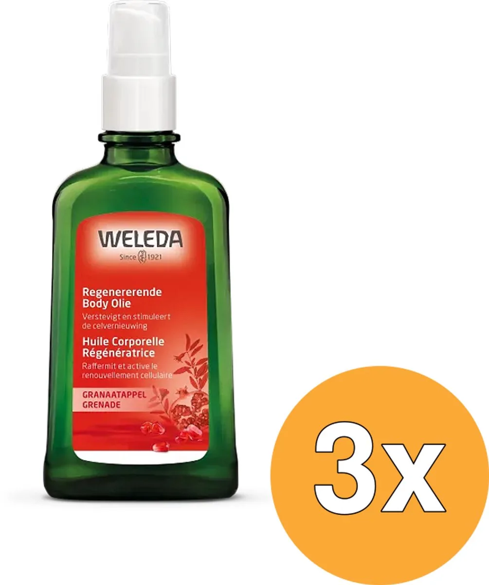 3x WELEDA Granaatappel Regenererende Body Olie (100 ml) de Weleda – photo produit