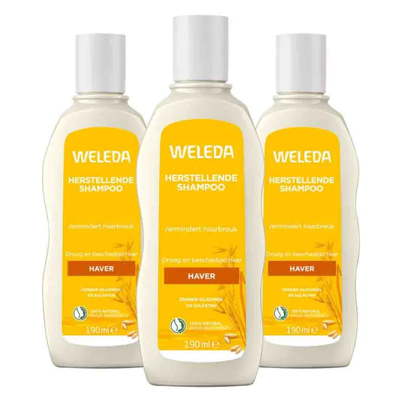 3x WELEDA Haver Herstellende Shampoo 190 ml von Weleda – Produktfoto