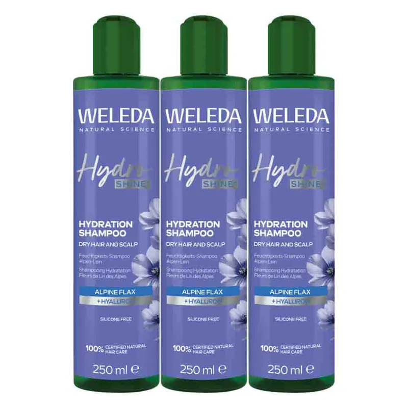 3x WELEDA Hydro Shine Shampoo 250 ml van Weleda – productfoto