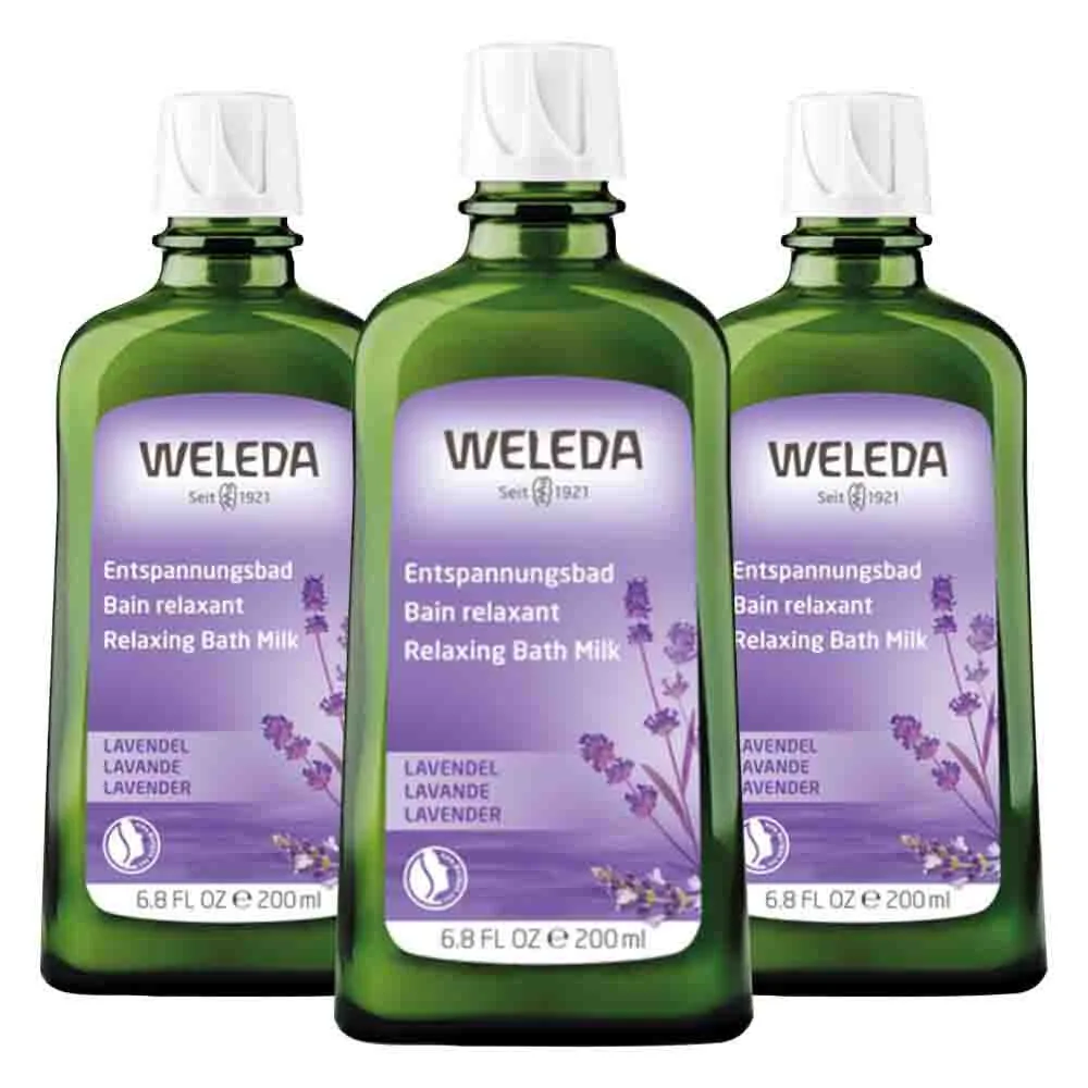3x WELEDA Lavendel Ontspannende Badmelk 200 ml de Weleda – photo produit