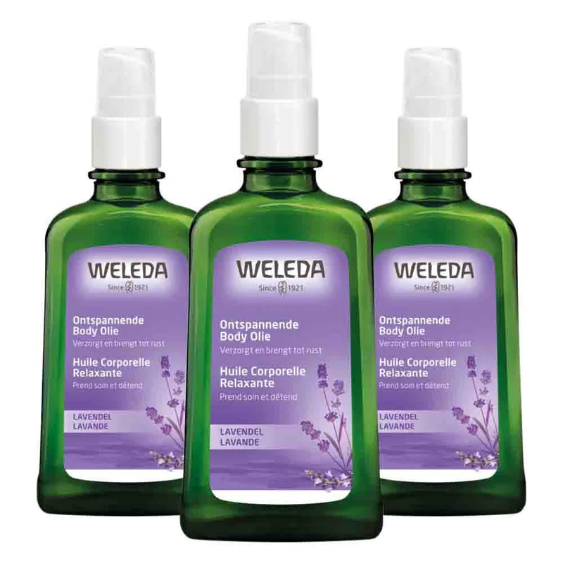 3x WELEDA Lavendel Ontspannende Body Olie 100 ml van Weleda – productfoto