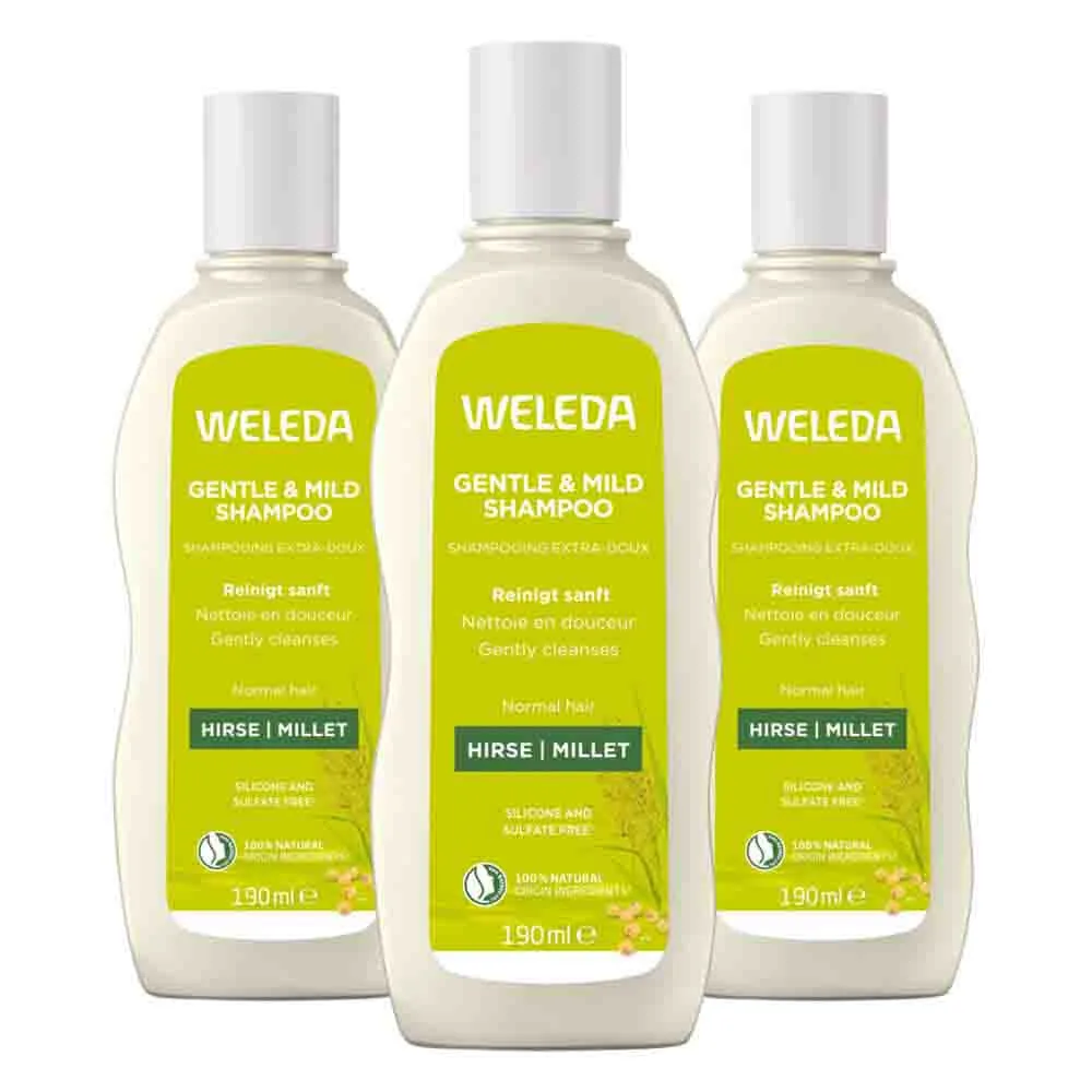 3x WELEDA Pluimgierst Milde Shampoo 190 ml von Weleda – Produktfoto