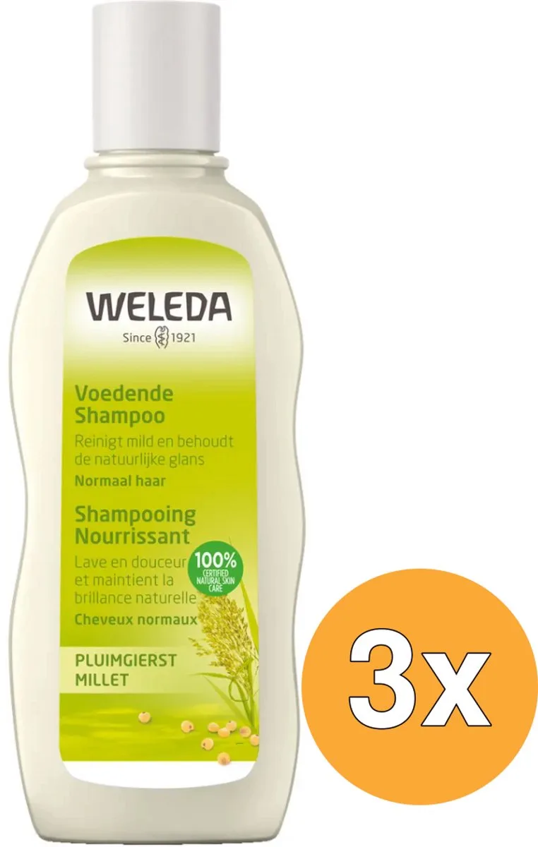 3x WELEDA Pluimgierst milde shampoo (190 ml) von Weleda – Produktfoto