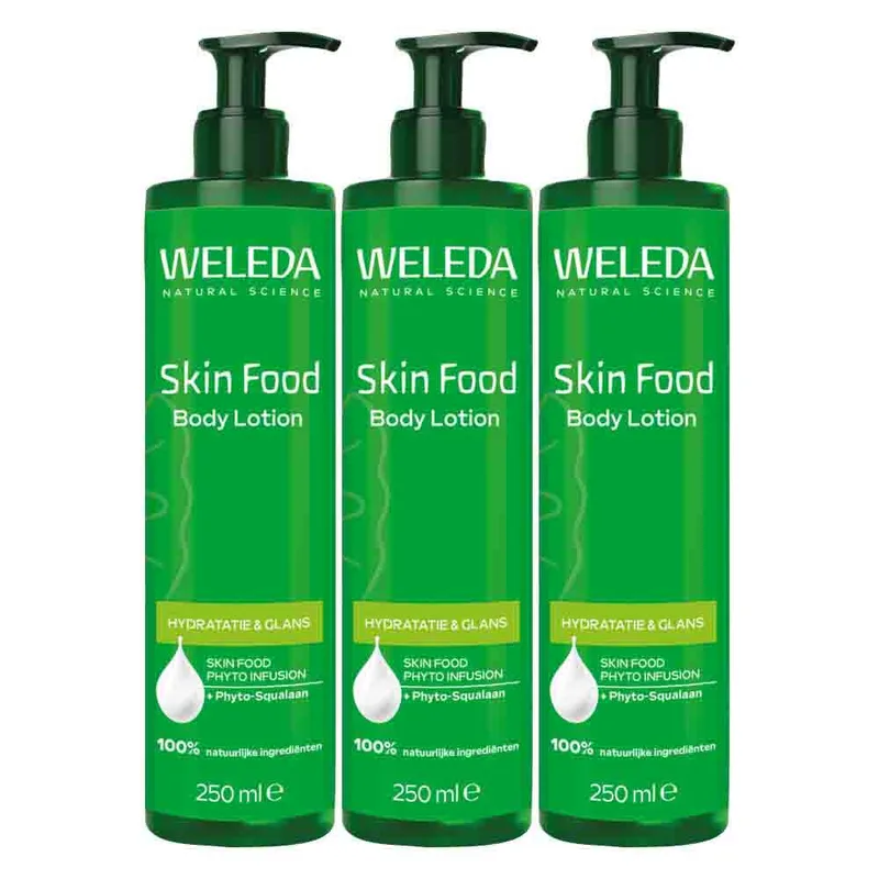 3x WELEDA Skin Food Bodylotion Hydratie & Glans 250 ml van Weleda – productfoto