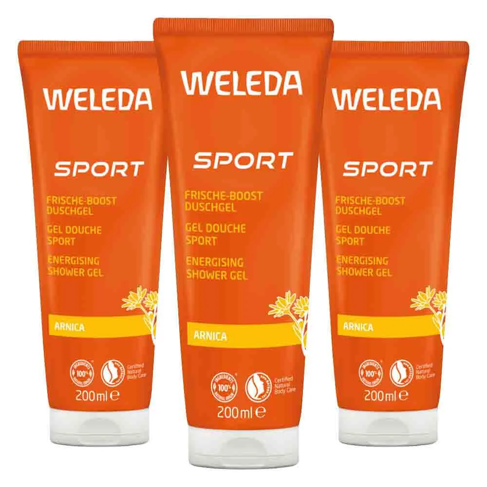 3x WELEDA Sport Douchegel Arnica 200 ml fra Weleda – produktbillede