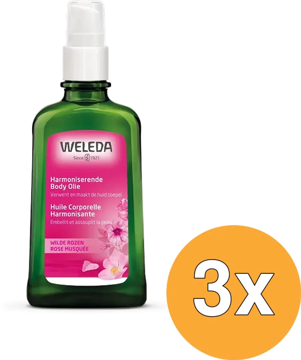 3x WELEDA Wilde rozen harmoniserende body olie (100 ml) de Weleda – photo produit