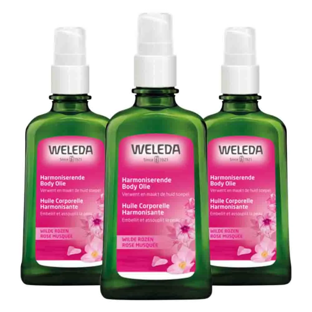 3x WELEDA Wilde Rozen Harmoniserende Body Olie 100 ml de Weleda – photo produit