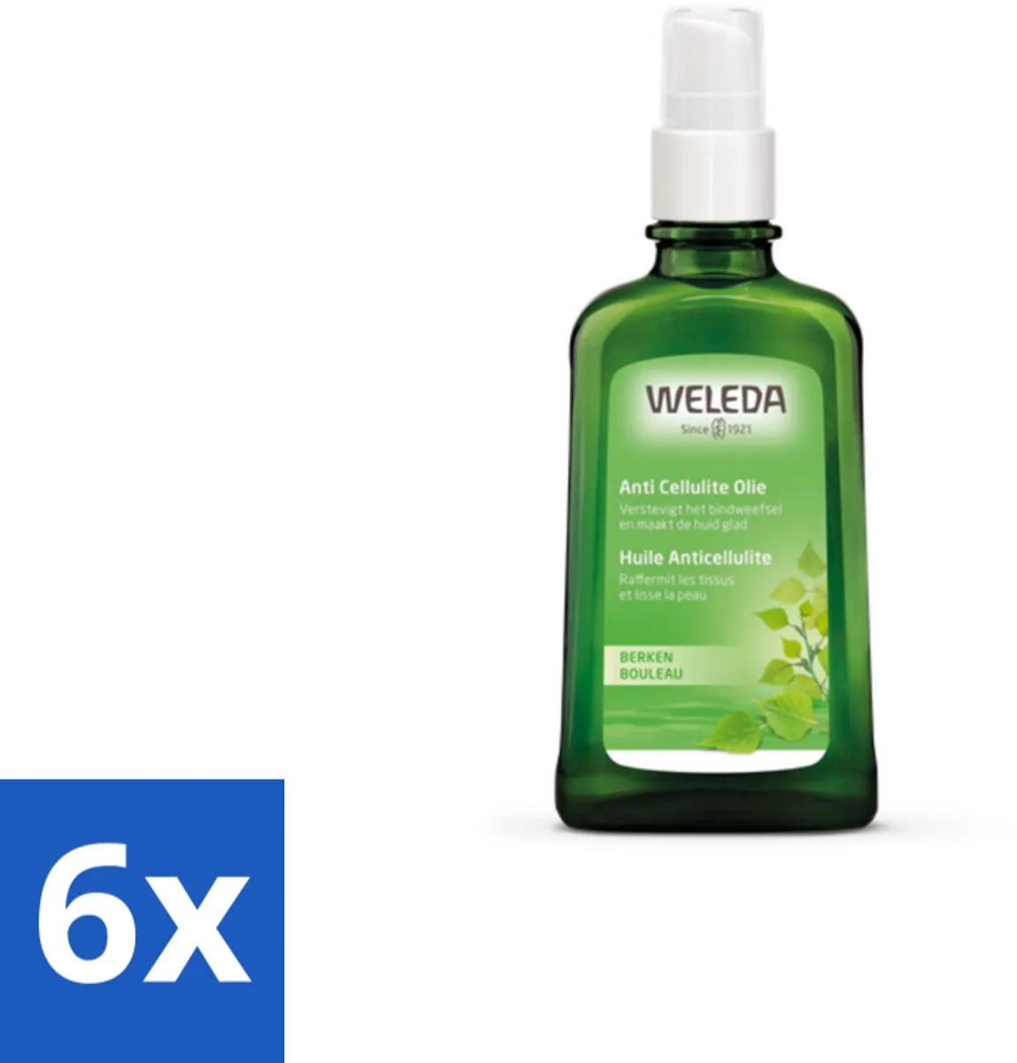 6 x WELEDA - Anti‑Cellulite olie - Berken - 100 ml - Anti-cellulite Olie - Natuurlijke Huidverzorging - Gladde Huid - Stevigere Huid - Plantenextracten van Weleda – productfoto