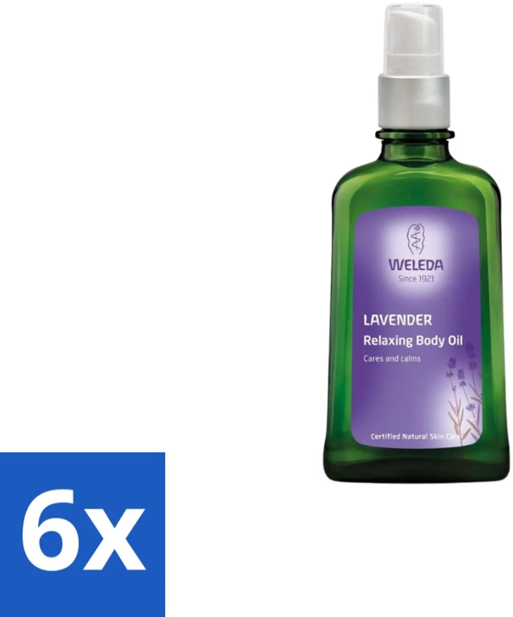 6 x WELEDA - Bodyolie Ontspannend - Lavendel - 100 ml - Lavendel Olie - Bodyolie - Ontspannende Bodyolie - Natuurlijke Bodyolie - Huidverzorging van Weleda – productfoto