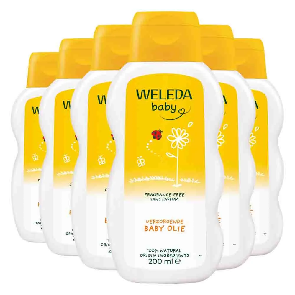 6x WELEDA Baby Calendula Verzorgende Olie 200 ml von Weleda – Produktfoto