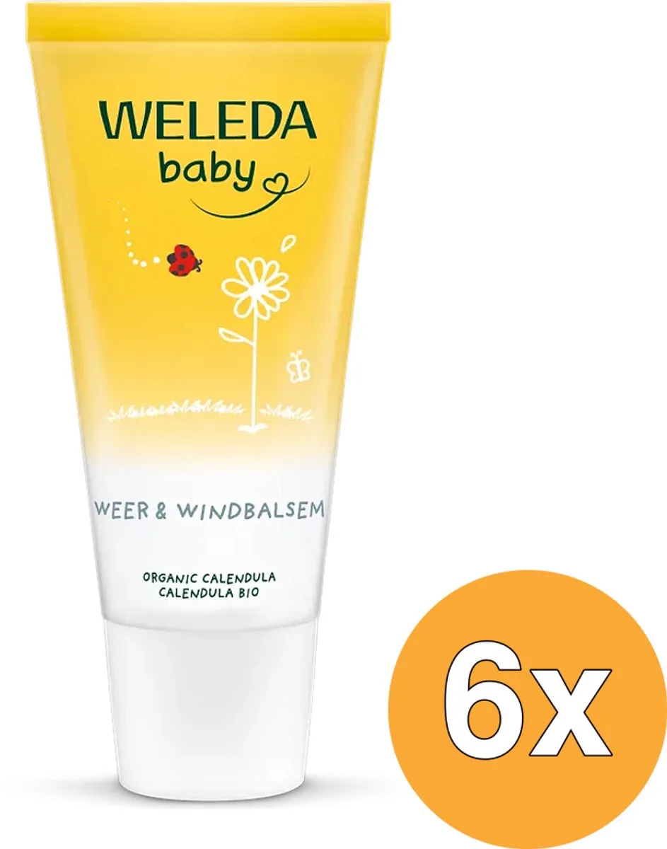 6x WELEDA Calendula baby weer & wind balsem (30 ml) fra Weleda – produktbillede