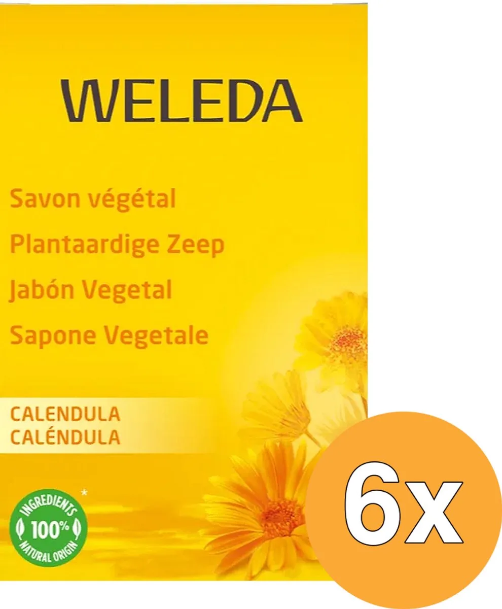 6x WELEDA Calendula Zeep (100 gr) van Weleda – productfoto