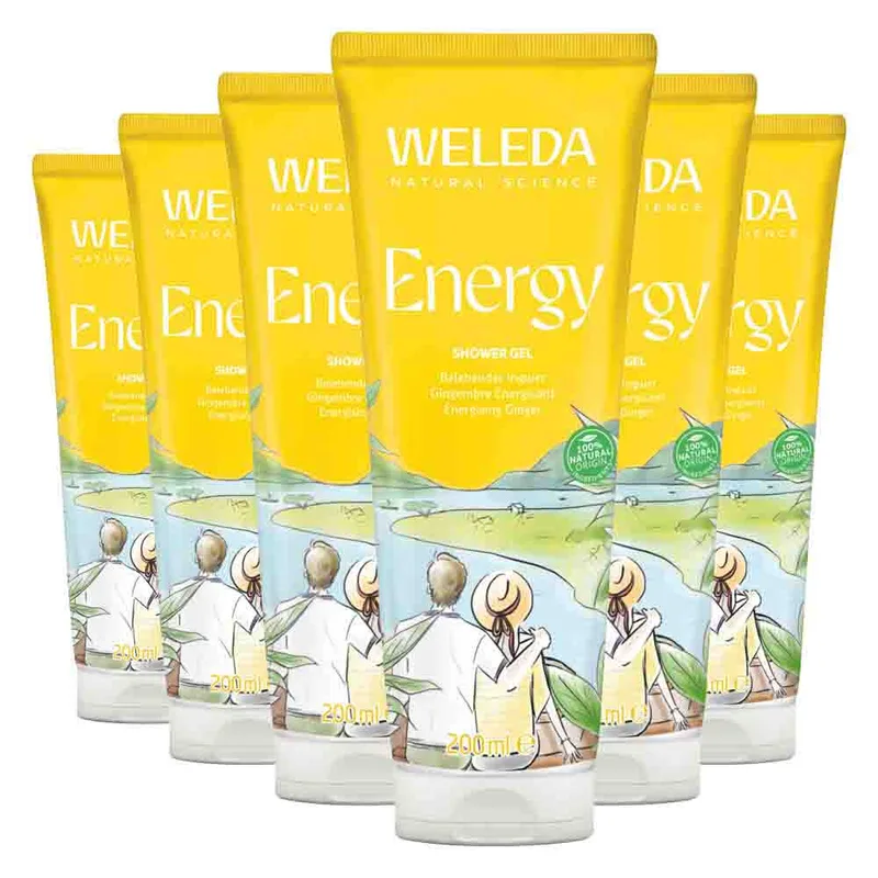 6x WELEDA Gember Douchegel Energy 200 ml van Weleda – productfoto