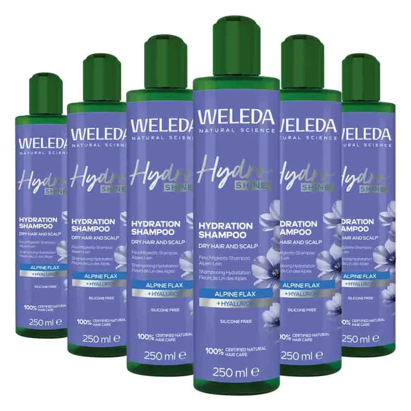 6x WELEDA Hydro Shine Shampoo 250 ml von Weleda – Produktfoto