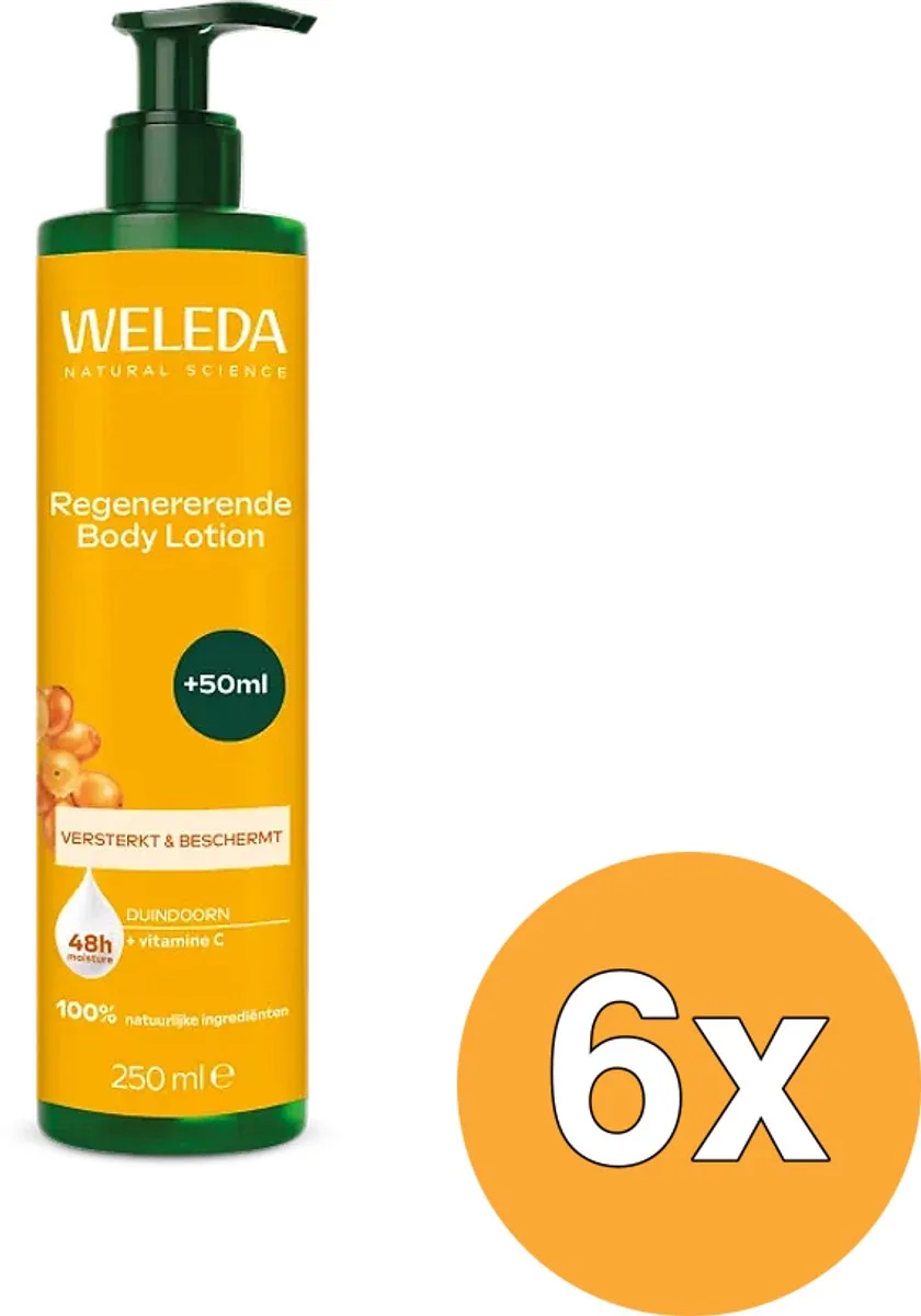 6x WELEDA Regenererende Body Lotion Duindoorn (250 ml) van Weleda – productfoto