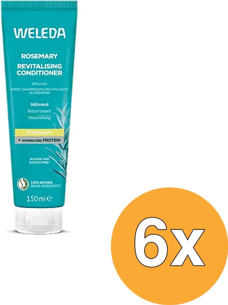 6x Weleda Rozemarijn Revitaliserende Conditioner (150 ml) van Weleda – productfoto