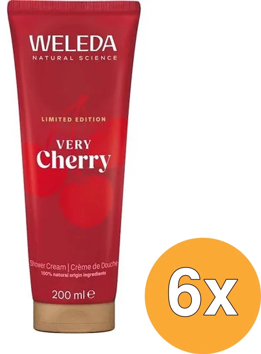 6x Weleda Shower Cream Limited Edition Very Cherry (200 ml) by Weleda – product photo