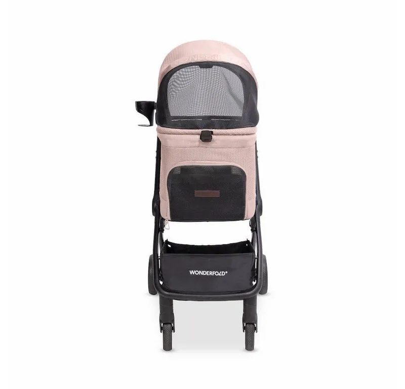 Hunde-Transportbox Bella Tier Transportwagen / Hunde Buggy de Wonderfold en Rose – photo produit 3 sur 5