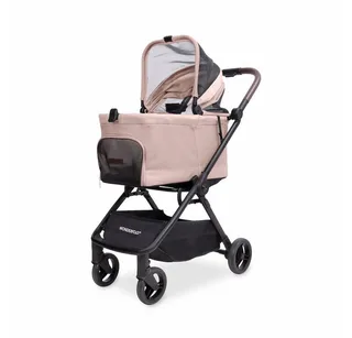 Hunde-Transportbox Bella Tier Transportwagen / Hunde Buggy de Wonderfold en Rose – photo produit 5 sur 5