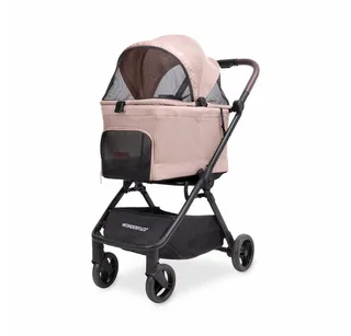 Hunde-Transportbox Bella Tier Transportwagen / Hunde Buggy de Wonderfold en Rose – photo produit 4 sur 5