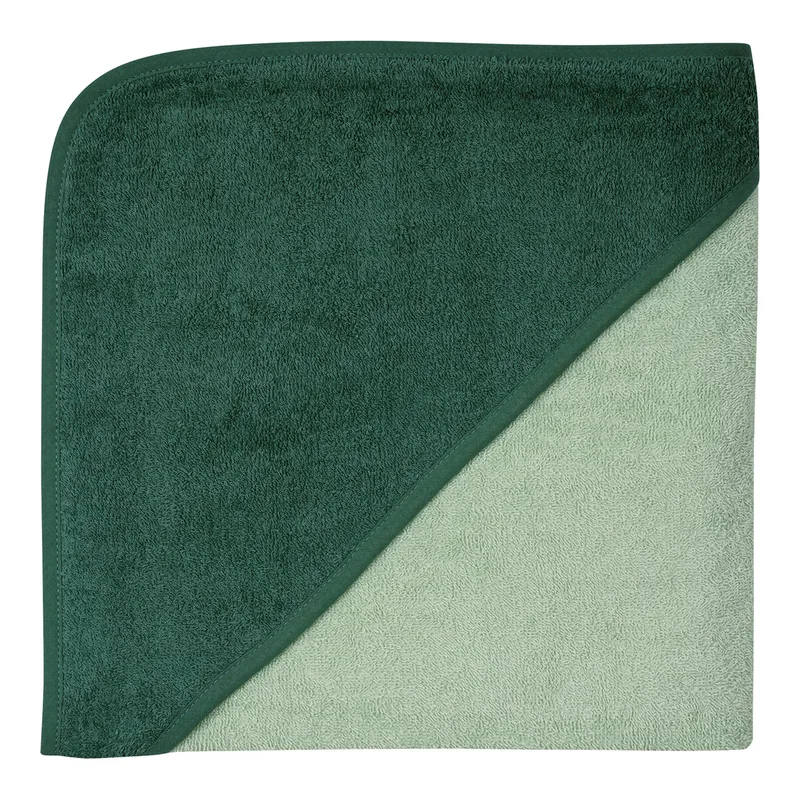 Kapuzen-Badetuch 100x100 cm van Wörner in Groen, 38 × 28 × 3,5 mm – productfoto