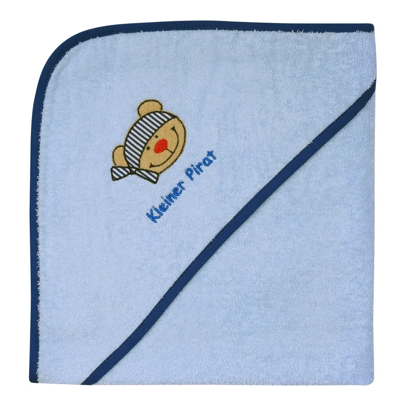 Kapuzen-Badetuch 100x100 cm mit Motiv de Wörner en Bleu clair, 100 × 100 mm – photo produit