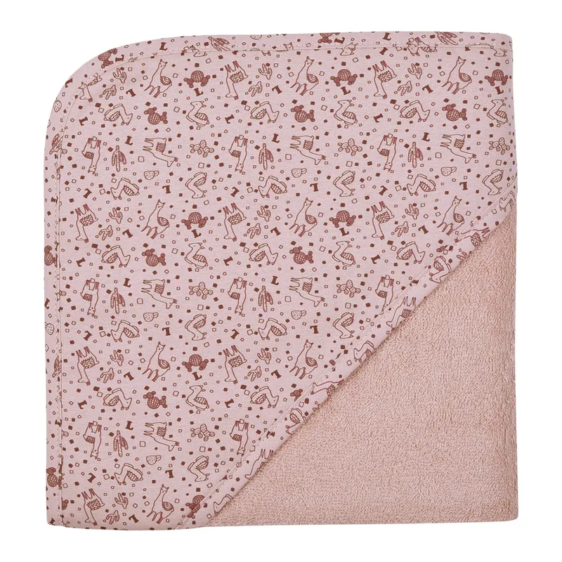 Kapuzenbadetuch 80x80 cm de Wörner en Rose, 80 × 80 mm – photo produit
