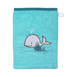 Wörner 2-tlg. Textil-Badeset Frottee Kapuzen-Badetuch 80x80 mit Waschlappen de Wörner en Bleu, 80 × 80 mm – photo produit 1 sur 2