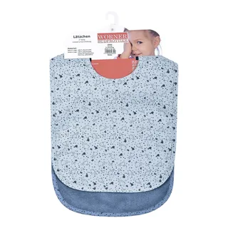 Wörner 2er-Pack Lätzchen mit Druckknopf 26x40 cm de Wörner en Bleu, 40 × 26 mm – photo produit 2 sur 2
