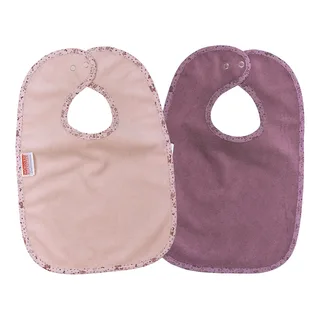 Wörner 2er-Pack Lätzchen mit Druckknopf 26x40 cm från Wörner i Rosa, 40 × 26 mm – produktbild 1 av 2