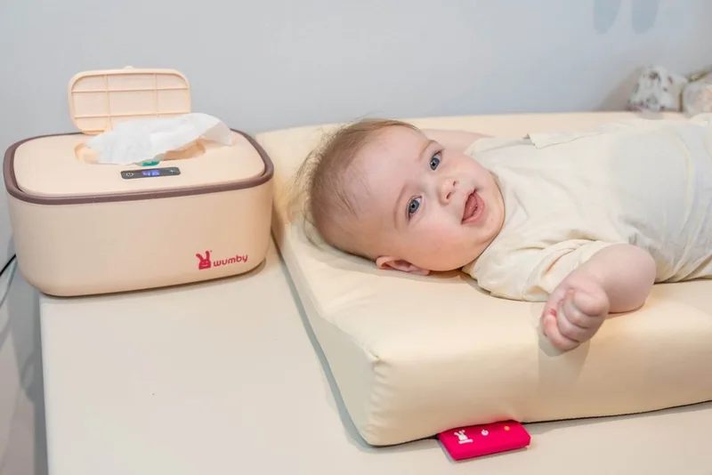 Verwarmd Aankleedkussen - Verschoonkussen Baby - Verschoonmatje - Verschoningsmatje - Verschoningskussen van Wumby in Vanilla – productfoto 3 van 4