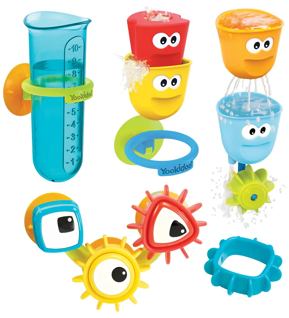 Badspeelgoed - Bekers en tandwielen van Yookidoo – productfoto