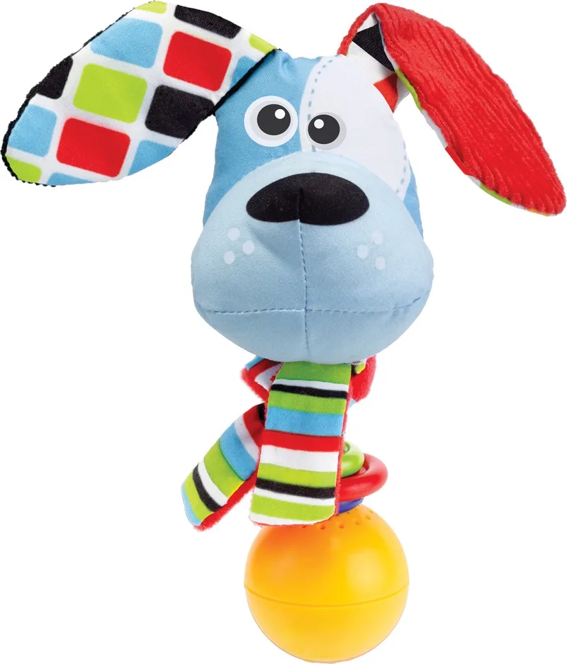 Shake Me Rattle Dog Rammelaar Hond van Yookidoo in Meerkleurig – productfoto