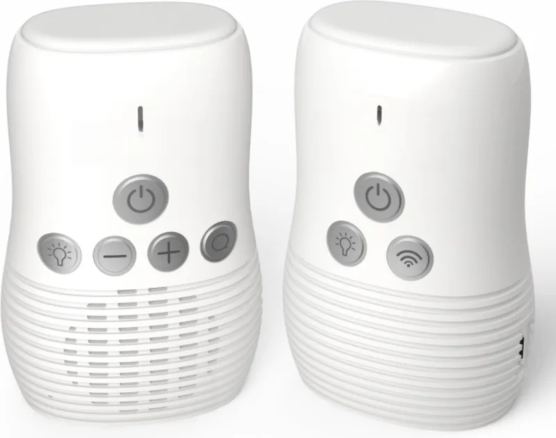 Audio Babyfoon - DECT Babyphone zonder Camera - Babyfoon zonder Wifi - Tweerichtingscommunicatie - Nachtlampje - 280 Meter Bereik by Youha in Wit – product photo