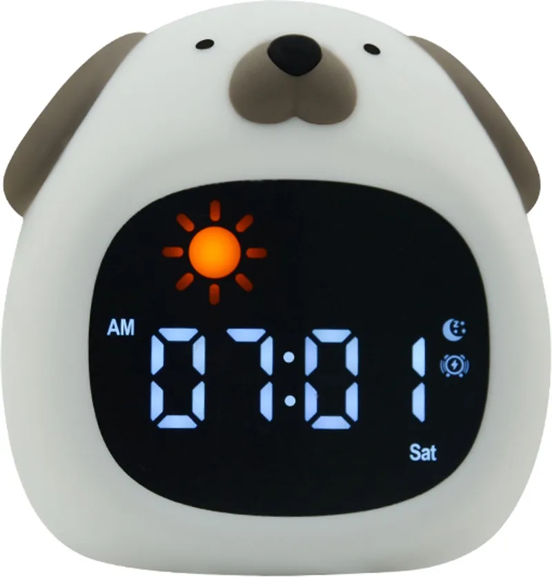 Slaaptrainer en Wekker voor Kinderen - Draadloze Slaapwekker - 8 verschillende kleuren instelbaar - Inclusief Touchscreen en Nachtlamp functie - Hondenfiguur från Youha i Hondje – produktbild