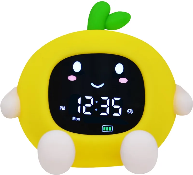 Slaaptrainer & Wekker voor Kinderen - Draadloze Slaaptrainer - 9 verschillende kleuren instelbaar - Inclusief Touchscreen en Nachtlamp functie - figuur de Youha en Citroen – photo produit