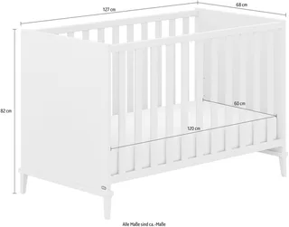 Babybett SISTER LOU in Beige, Gitterbett höhenverstellbar, Kinderbett van yuny by PAIDI in Beige, Bruin – productfoto 5 van 5