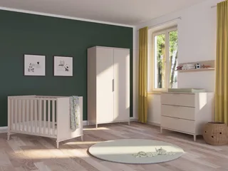 Babybett SISTER LOU in Beige, Gitterbett höhenverstellbar, Kinderbett van yuny by PAIDI in Beige, Bruin – productfoto 2 van 5