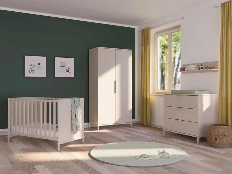 Babybett SISTER LOU in Beige, Gitterbett höhenverstellbar, Kinderbett van yuny by PAIDI in Beige, Bruin – productfoto 2 van 5