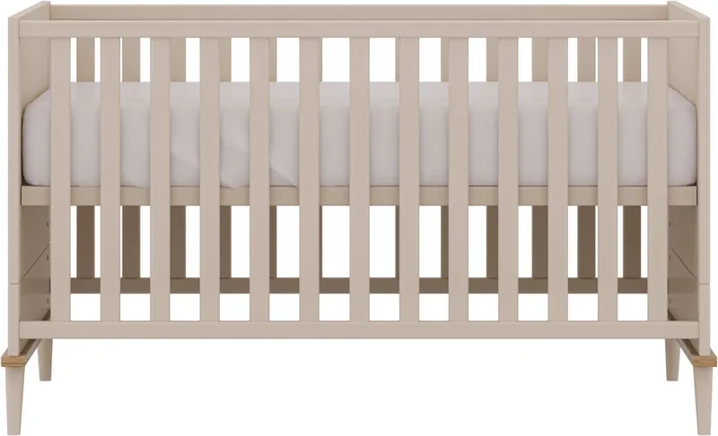 Babymöbel-Set HAZEL, 3-teiliges Babyzimmer in modernes Komplettset, (Spar-Set, 3-tlg., 70x140cm Babybett, Kleiderschrank 3-türig, Wickelkommode inkl. Aufsatz), Kinderzimmer, Soft-Close-Funktion, Mitwachsendes Bett inkl. Lattenrost van yuny by PAIDI in Beige – productfoto 3 van 5