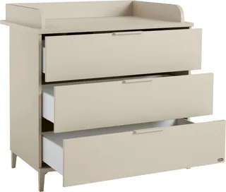 Babymöbel-Set SISTER LOU, 3-teiliges Babyzimmer in modernes Komplettset, (Spar-Set, 3-tlg., 70x140cm Babybett, Kleiderschrank 3-türig, Wickelkommode inkl. Aufsatz), Kinderzimmer, Soft-Close-Funktion, Mitwachsendes Bett inkl. Lattenrost by yuny by PAIDI in Beige – product photo 5 of 5
