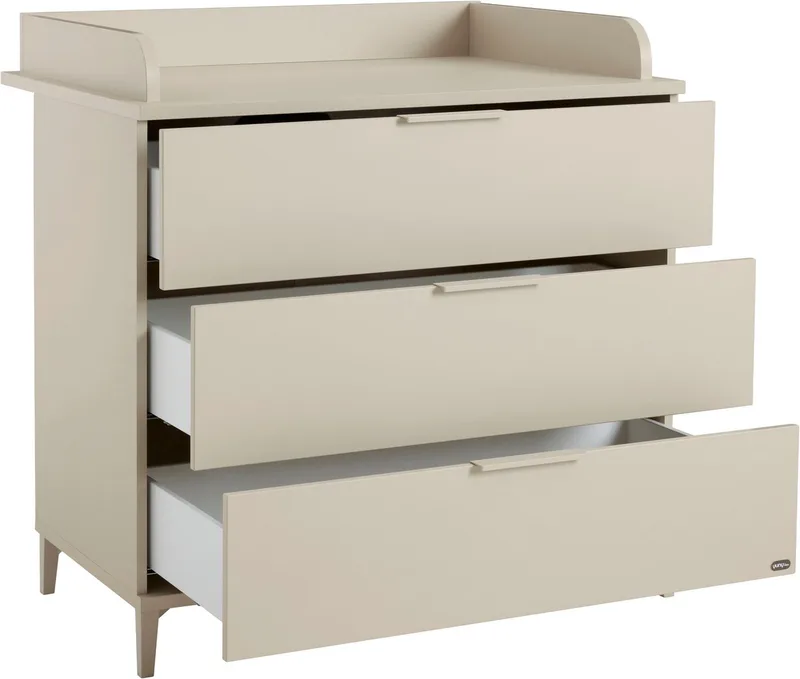 Babymöbel-Set SISTER LOU, 3-teiliges Babyzimmer in modernes Komplettset, (Spar-Set, 3-tlg., 70x140cm Babybett, Kleiderschrank 3-türig, Wickelkommode inkl. Aufsatz), Kinderzimmer, Soft-Close-Funktion, Mitwachsendes Bett inkl. Lattenrost by yuny by PAIDI in Beige – product photo 5 of 5