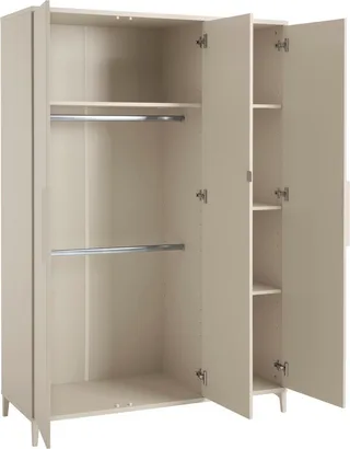 Babymöbel-Set SISTER LOU, 3-teiliges Babyzimmer in modernes Komplettset, (Spar-Set, 3-tlg., 70x140cm Babybett, Kleiderschrank 3-türig, Wickelkommode inkl. Aufsatz), Kinderzimmer, Soft-Close-Funktion, Mitwachsendes Bett inkl. Lattenrost by yuny by PAIDI in Beige – product photo 4 of 5